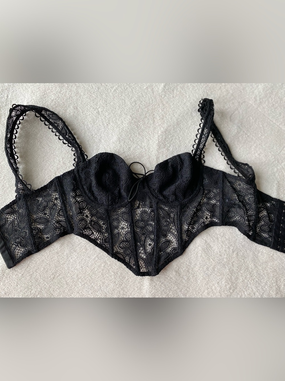 For Love and Lemons Sammie Corset Bustier Top black medium lace - Picture 11 of 16